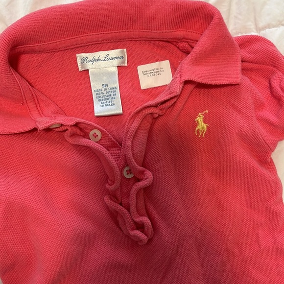 Pink Polo Bodysuit | Ralph Lauren | 9 months - Picture 2 of 3